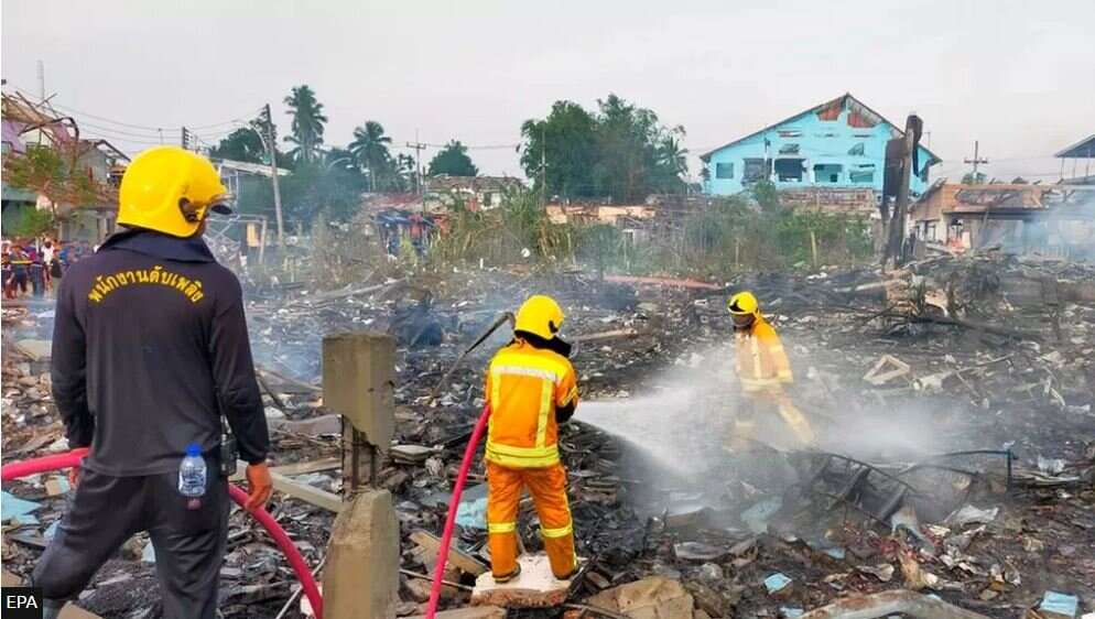 انفجار شدید در انباری در جنوب تایلند/ ۹ تن کشته و ۱۱۵ تن زخمی شدند