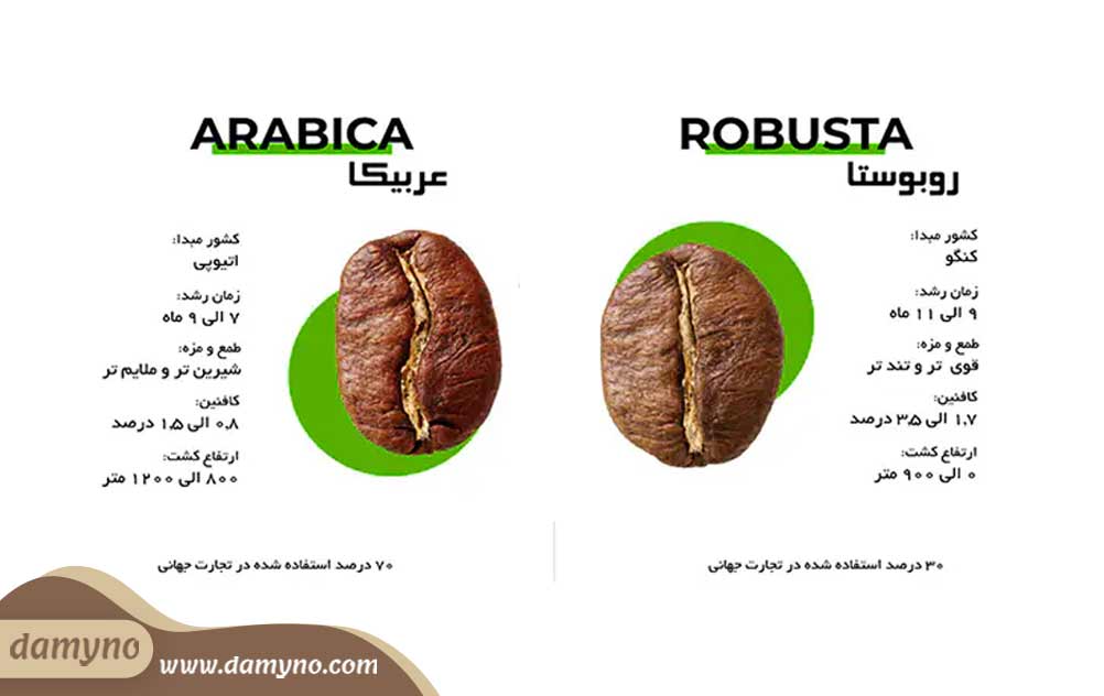  خرید قهوه عربیکا و روبوستا از دمی نو (فروشگاه آنلاین قهوه) 